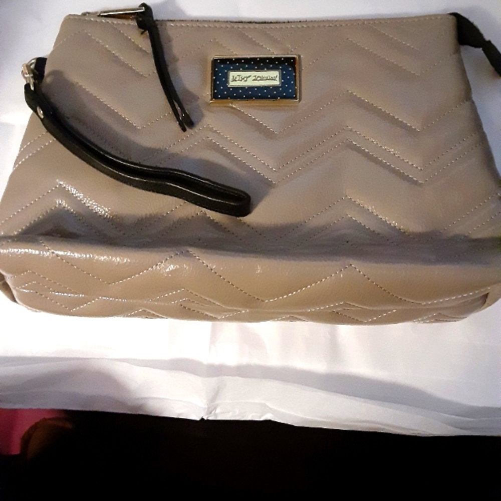 Betsy Johnson Clutch bag, wristlet or make up bag.  9 x 12 in